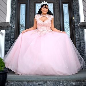 Baby pink Quinceañera dress